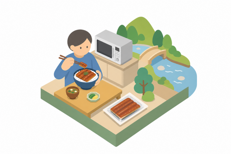 レンジで5分の冷凍うなぎを、正直あなどっていました。薩摩の若うなぎが届く「うなぎめし」